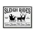 thumbnail image 1 of Stupell Industries Sleigh Rides Vintage Santa Claus Graphic Art Black Framed Art Print Wall Art, Design by Lettered and Lined, 1 of 8