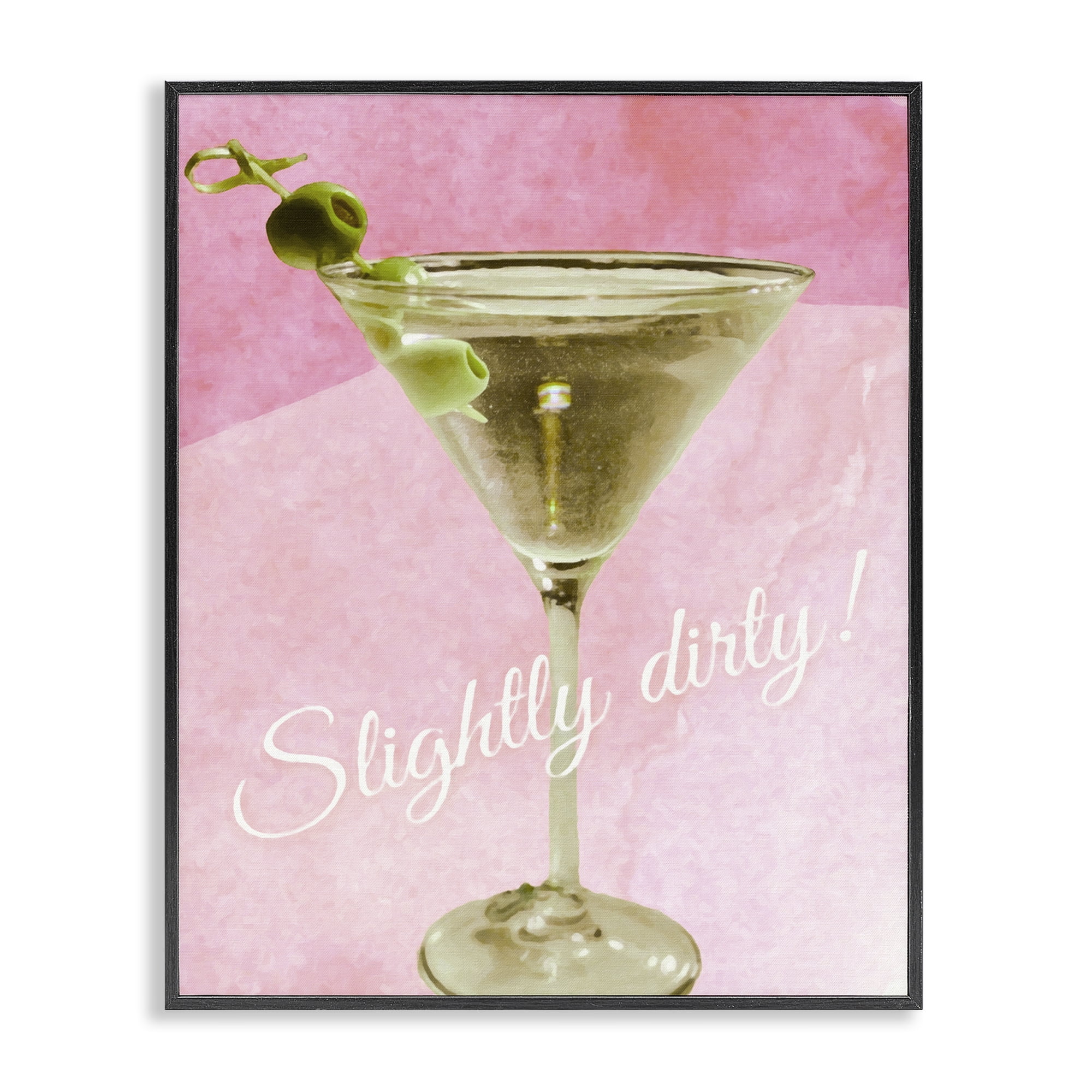Stupell Industries Slightly Dirty Martini Food & Beverage Painting Black Framed Art Print Wall Art, 16 x 20