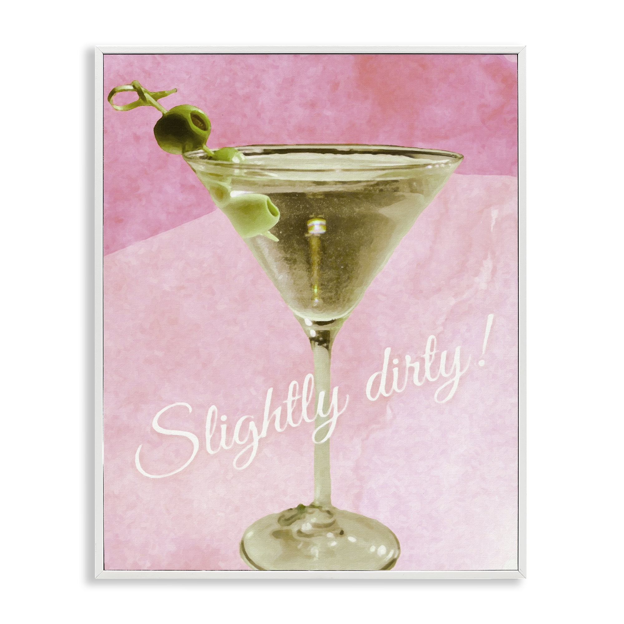 Stupell Industries Slightly Dirty Martini Food & Beverage Painting White Framed Art Print Wall Art, 16 x 20