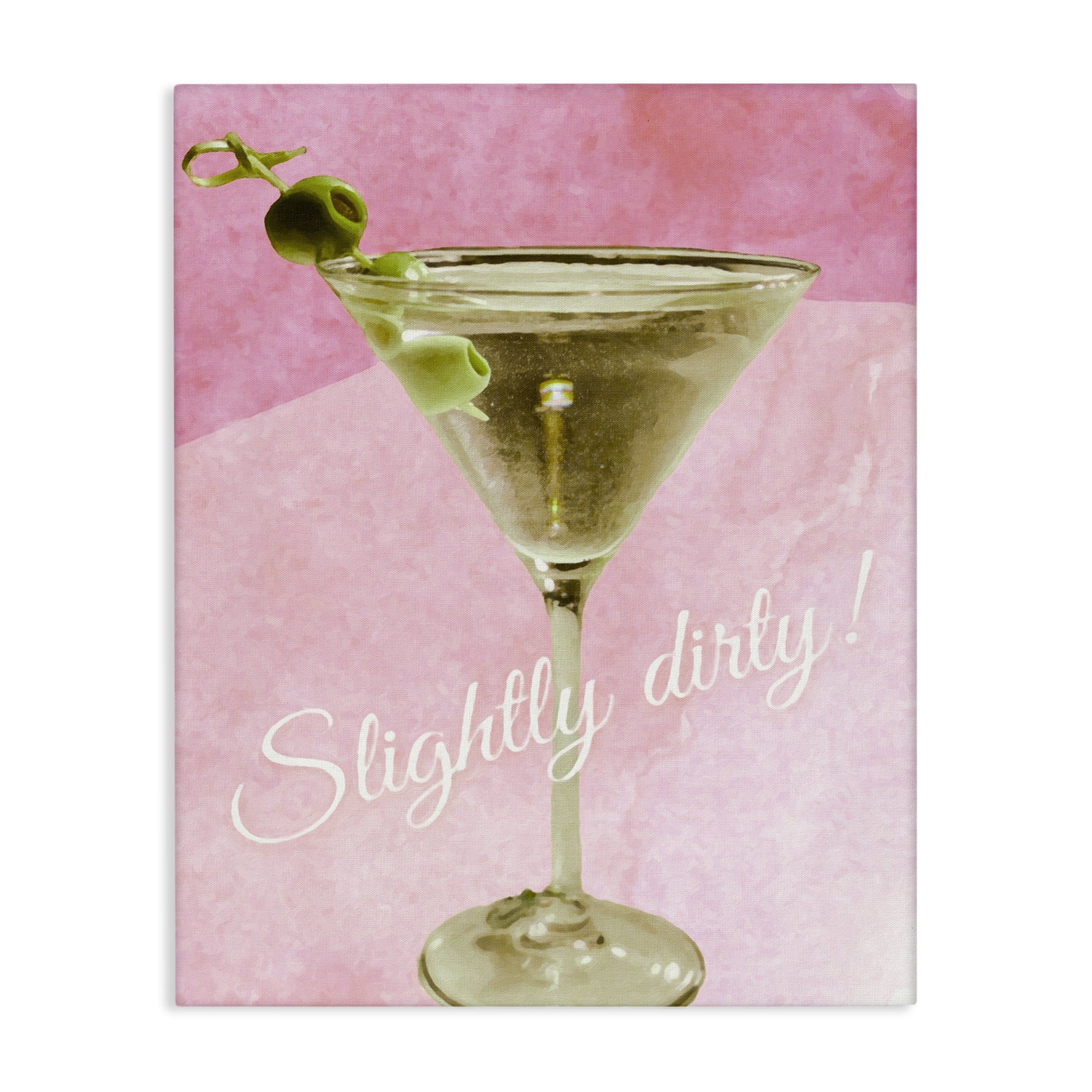 Stupell Industries Slightly Dirty Martini Food & Beverage Painting Wrapped Canvas Art Print Wall Art, 16 x 20
