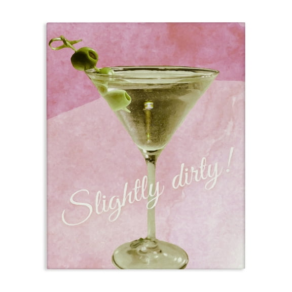 Stupell Industries Slightly Dirty Martini Food & Beverage Painting Wrapped Canvas Art Print Wall Art, 30 x 40