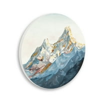 Stupell Industries Sloped Mountain Peaks Landscape & Nature Painting Unframed Art Print Wall Art, 12 x 12