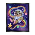 thumbnail image 1 of Stupell Industries Sloth in Outer Space Animals & Insects Painting Black Floater Framed Canvas Art Print Wall Art, 25 x 31, 1 of 10