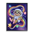 thumbnail image 1 of Stupell Industries Sloth in Outer Space Animals & Insects Painting Black Framed Art Print Wall Art, 16 x 20, 1 of 9