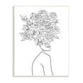 thumbnail image 1 of Stupell Industries Slouching Woman Elegant Bouquet Hair Minimal Linework, 13 x 19, Designed by Ros Ruseva, 1 of 6