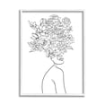 thumbnail image 1 of Stupell Industries Slouching Woman Elegant Bouquet Hair Minimal Linework, 16 x 20, Designed by Ros Ruseva, 1 of 7