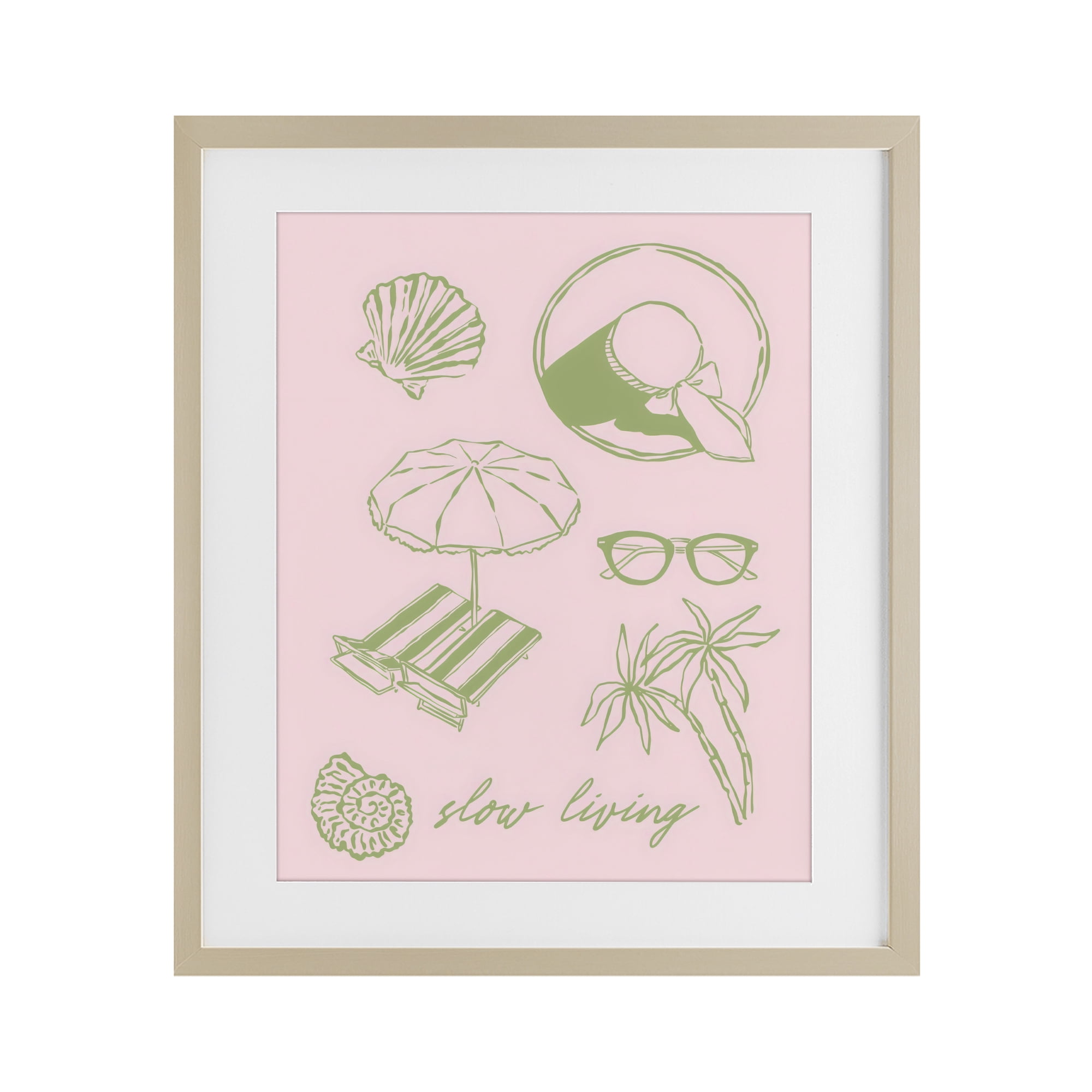 Stupell Industries Slow Beach Living Birch Framed Print Under Glass, design by The Prints Vibe