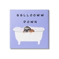 thumbnail image 1 of Stupell Industries Slow Down Baby Sloth Bubble Bath Lavender Purple, 36 x 36, Design by Ashley Singleton, 1 of 6
