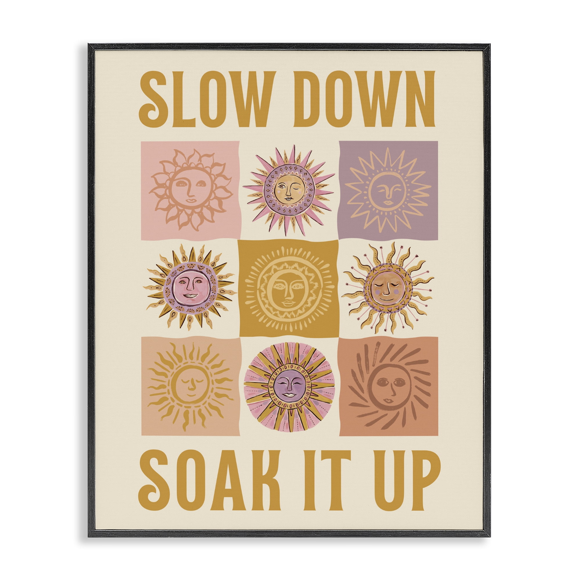 Stupell Industries Slow Down Soak It Up Black Framed Giclee Art, design by Two If By Sea Studios