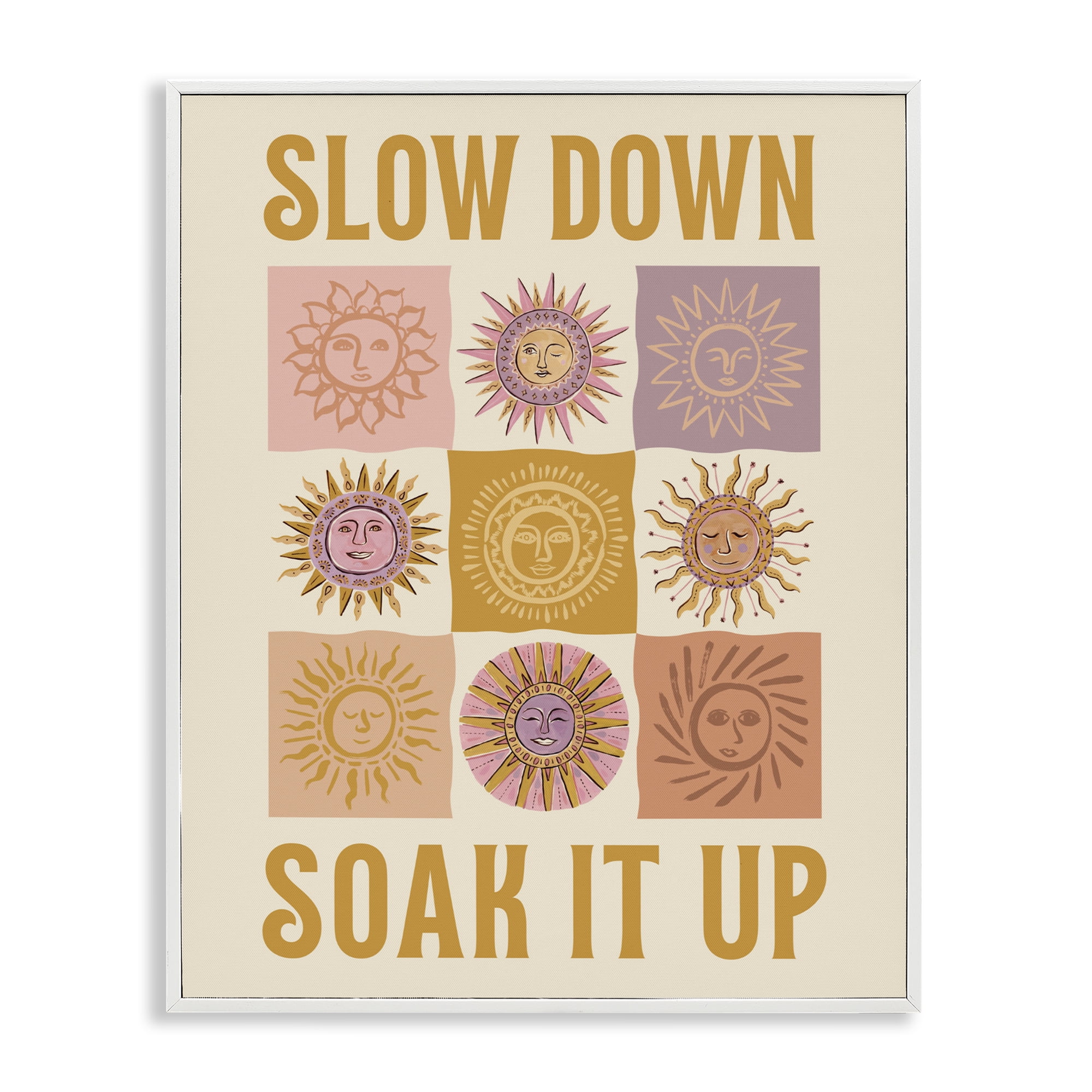 Stupell Industries Slow Down Soak It Up White Framed Giclee Art, design by Two If By Sea Studios