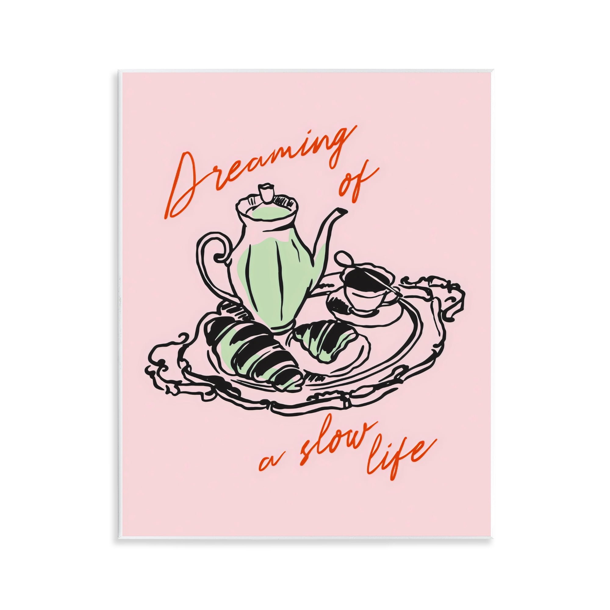 Stupell Industries Slow Life Tea Platter Wall Plaque Art, design by The Prints Vibe
