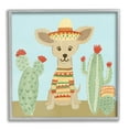 thumbnail image 1 of Stupell Industries Small Chihuahua Dog Sombrero Desert Cactus Plants, 12 x 12, Design by Heather Strianese, 1 of 5