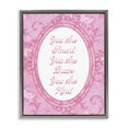 thumbnail image 1 of Stupell Industries Shabby Chic Smart Brave & Kind Ornate Pink Gray Floating Frame Canvas Art, 17 x 21, by Lil' Rue, 1 of 8