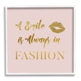 thumbnail image 1 of Stupell Industries Smile Always In Fashion Glam Graphic Art White Framed Art Print Wall Art, Design by Carol Robinson, 1 of 7
