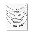 thumbnail image 1 of Stupell Industries Smile Glam Quote Chic Necklace Varied Text Design Graphic Art Gallery Wrapped Canvas Print Wall Art, Design by Kamdon Kreations, 1 of 5
