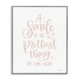 thumbnail image 1 of Stupell Industries Smile is Prettiest Thing Typography Painting Gray Framed Art Print Wall Art, 11 x 14, 1 of 10