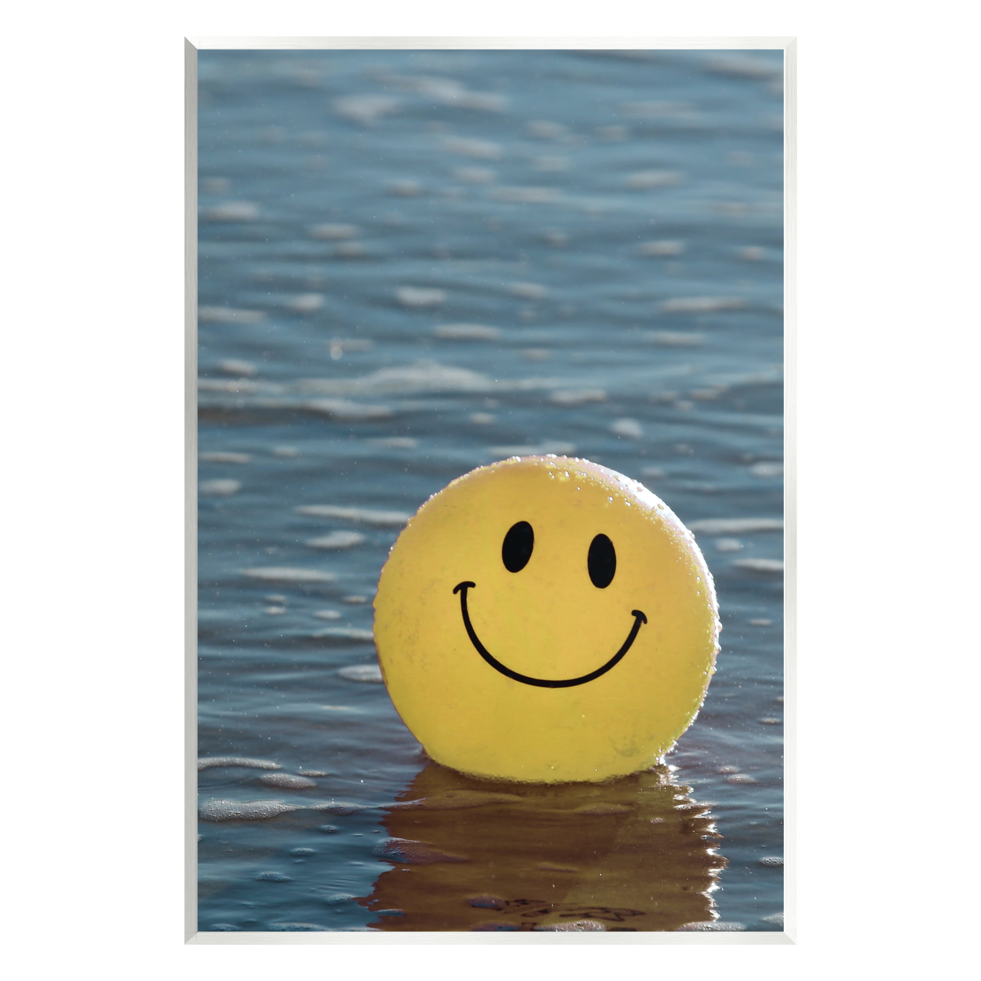 Stupell Industries Smiley Beach Ball Landscape Photography Unframed Art Print Wall Art, 13 x 19