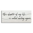 thumbnail image 1 of Stupell Industries Smiling Again Motivational Healing Calligraphy Rustic Detail Canvas Wall Art, 24 x 10, Design by Daphne Polselli, 1 of 5