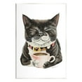 thumbnail image 1 of Stupell Industries Smiling Cat & Coffee Mug Animals & Insects Painting Unframed Art Print Wall Art, 13 x 19, 1 of 6