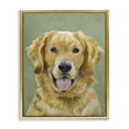thumbnail image 1 of Stupell Industries Farmhouse Smiling Golden Retriever Portrait Gold Floating Frame Canvas Art, 25 x 31, by Lil' Rue, 1 of 8