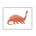 thumbnail image 1 of Stupell Industries Smiling Red Dinosaur Long Neck Kids' Reptile Animals & Insects Painting White Framed Art Print Wall Art, 11 x 14, 1 of 7