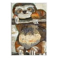 thumbnail image 1 of Stupell Industries Smiling Sloth Patchwork Collage Jungle Animal Portrait Graphic Art Unframed Art Print Wall Art, Design by Traci Anderson, 1 of 5