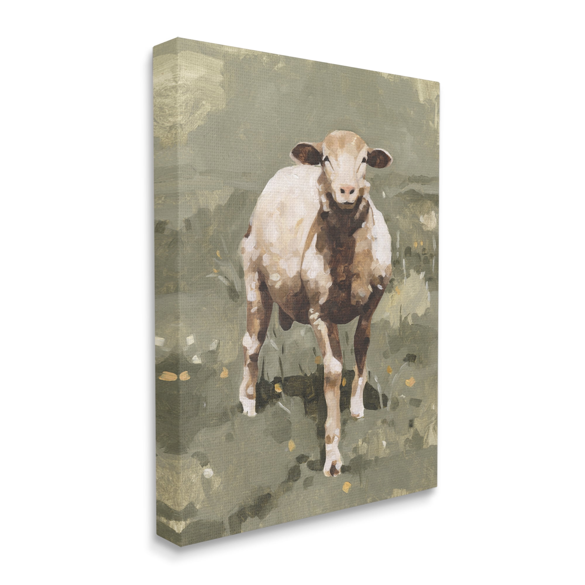 Stupell Industries Smiling Spring Sheep Green Dandelion Farm Field, 24 x 30, Designed by Emma Caroline