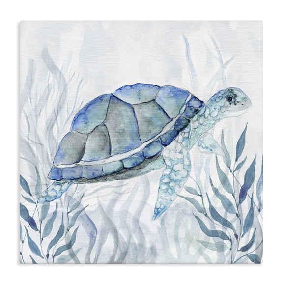 Stupell Industries Smiling Turtle Gaze Canvas Wall Art, design by Janet Tava
