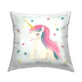 thumbnail image 1 of Stupell Industries Smiling Unicorn & Stars Decorative Printed Throw Pillow, 18 x 18, 1 of 5