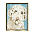 thumbnail image 1 of Stupell Industries Smiling White Terrier Dog Portrait Painting Metallic Gold Floating Framed Canvas Print Wall Art, Design by Grace Popp, 1 of 6