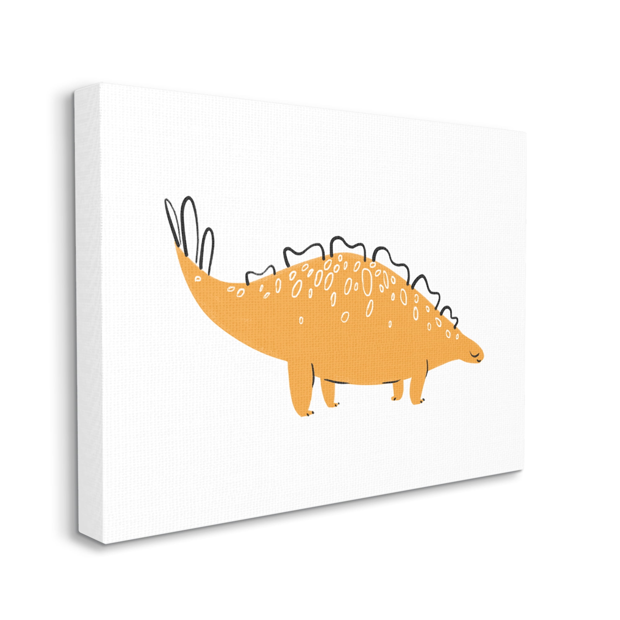 Stupell Industries Smiling Yellow Dinosaur Fun Spotted Kids' Reptile, 36 x 48, Design by Ziwei Li