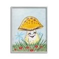 thumbnail image 1 of Stupell Industries Smiling Yellow Mushroom Botanical & Floral Painting Gray Framed Art Print Wall Art, 16 x 20, 1 of 9