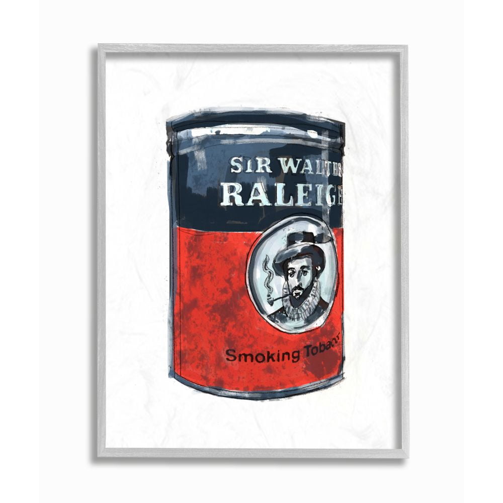 Stupell Industries Smoking Tobacco Painted Can Design Framed Wall Art by Karen Dreyfus