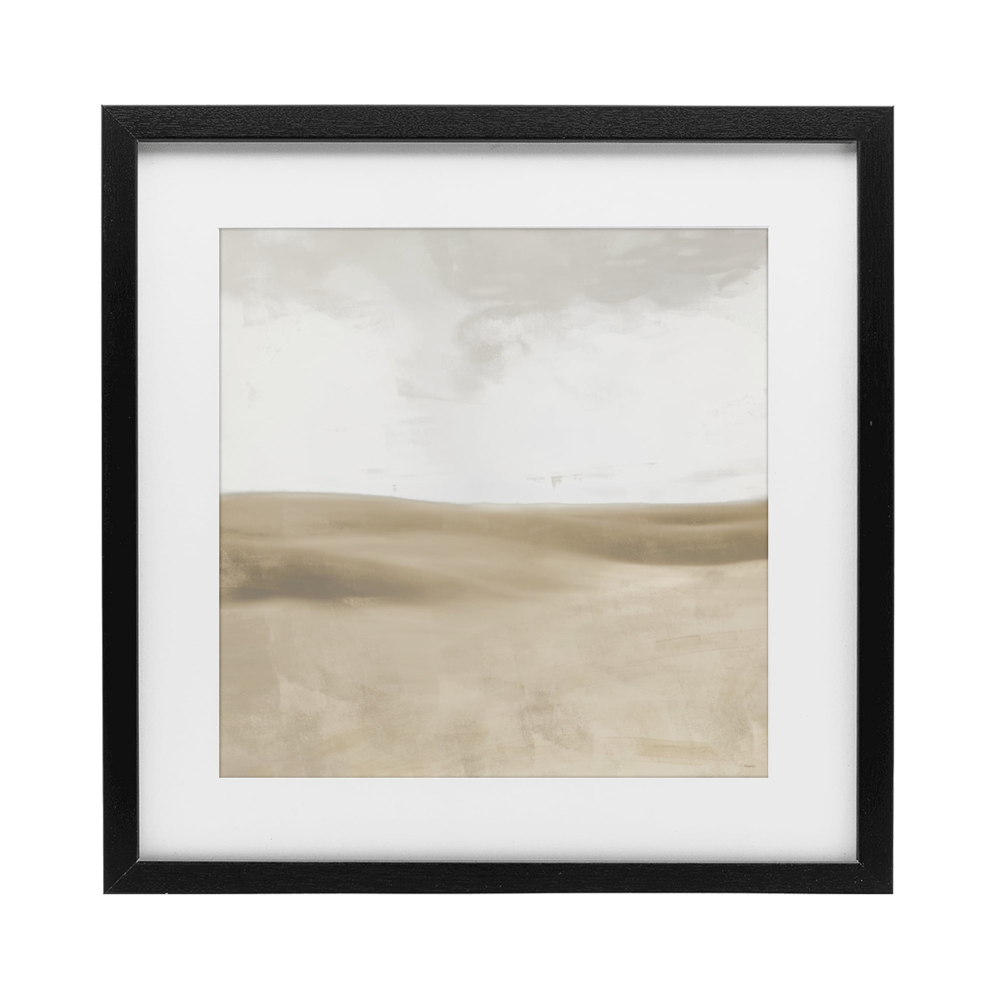 Stupell Industries Smooth Neutral Hills Black Framed Print Under Glass, design by Dan Meneely