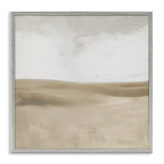 Stupell Industries Contemporary Smooth Neutral Hills Gray Framed Giclee Art, 17 x 17, by Dan Meneely