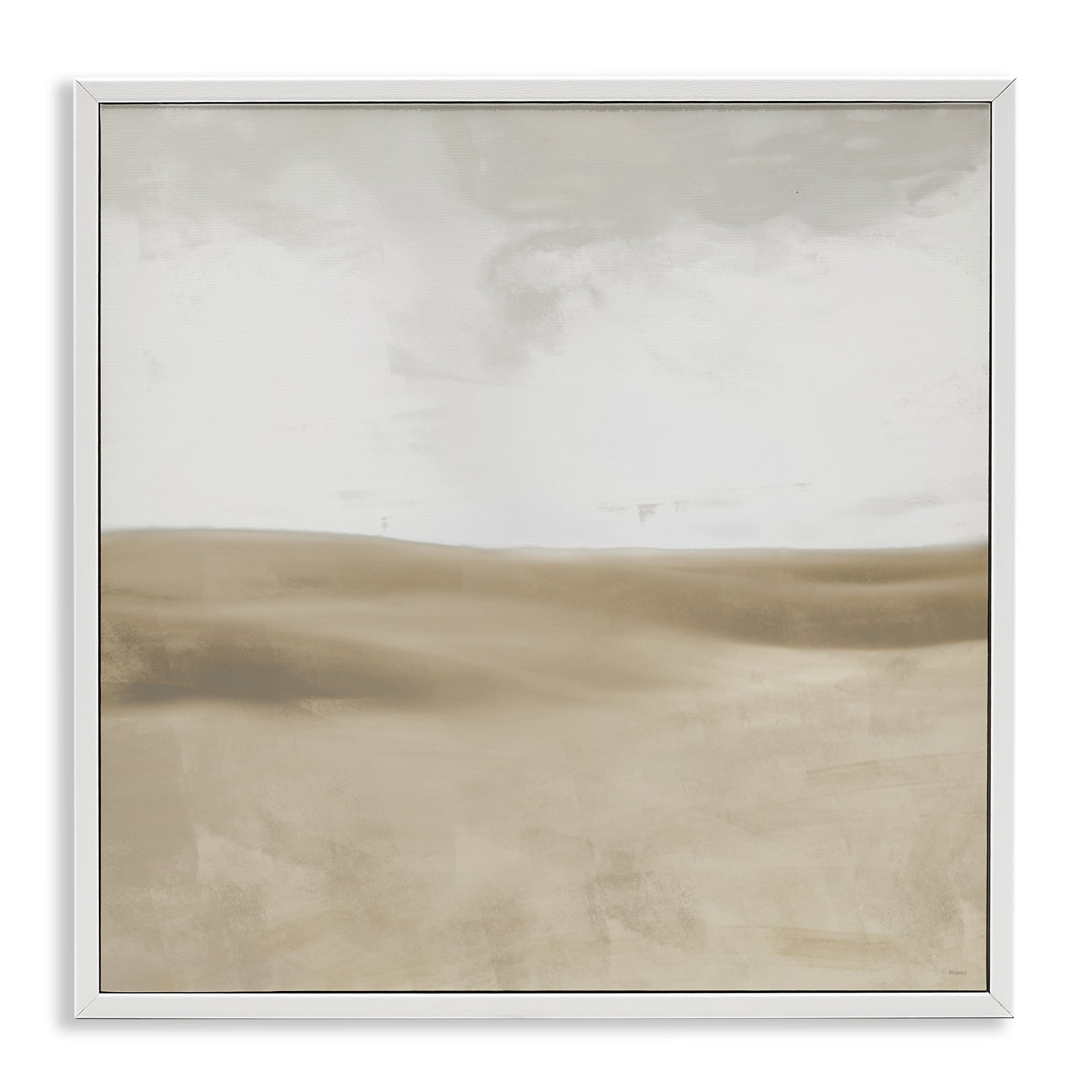 Stupell Industries Smooth Neutral Hills White Framed Giclee Art, design by Dan Meneely