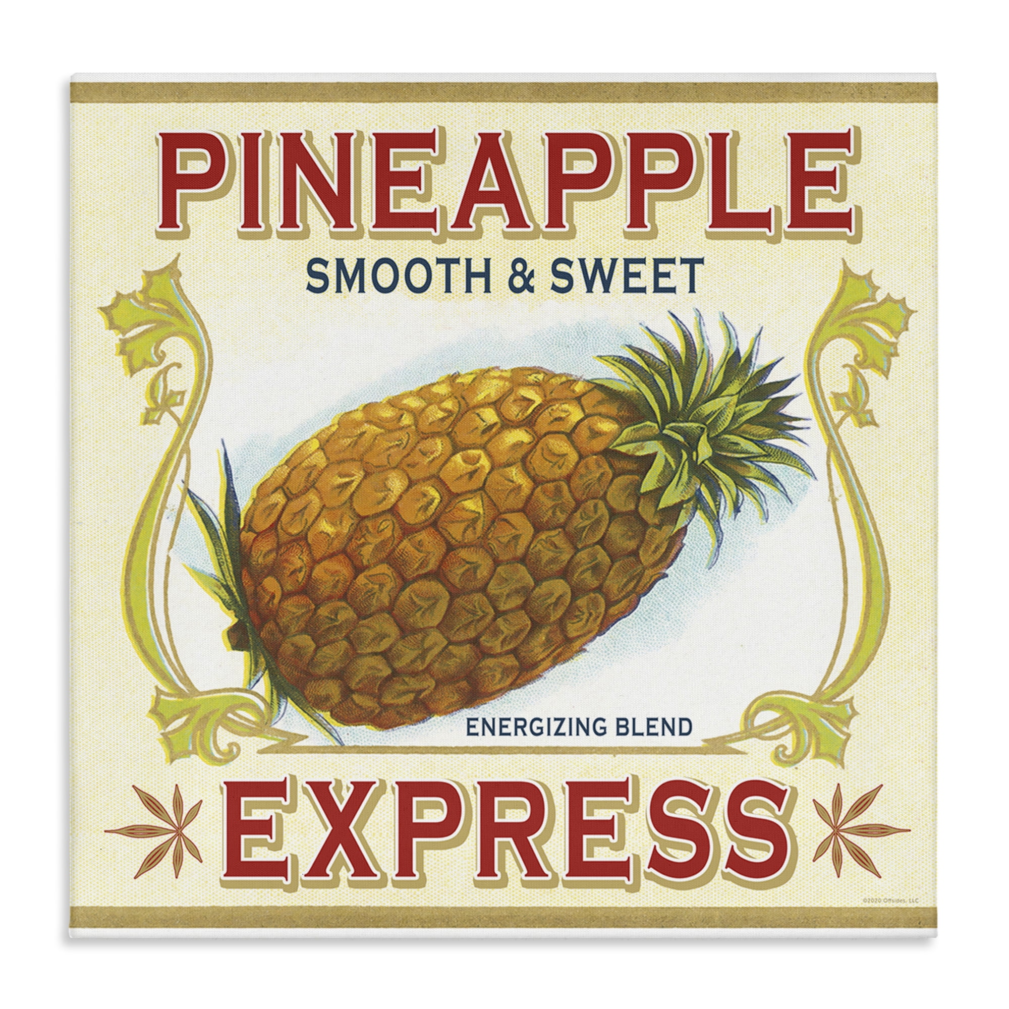 Stupell Industries Smooth & Sweet Pineapple Food & Beverage Painting Wrapped Canvas Art Print Wall Art, 36 x 36