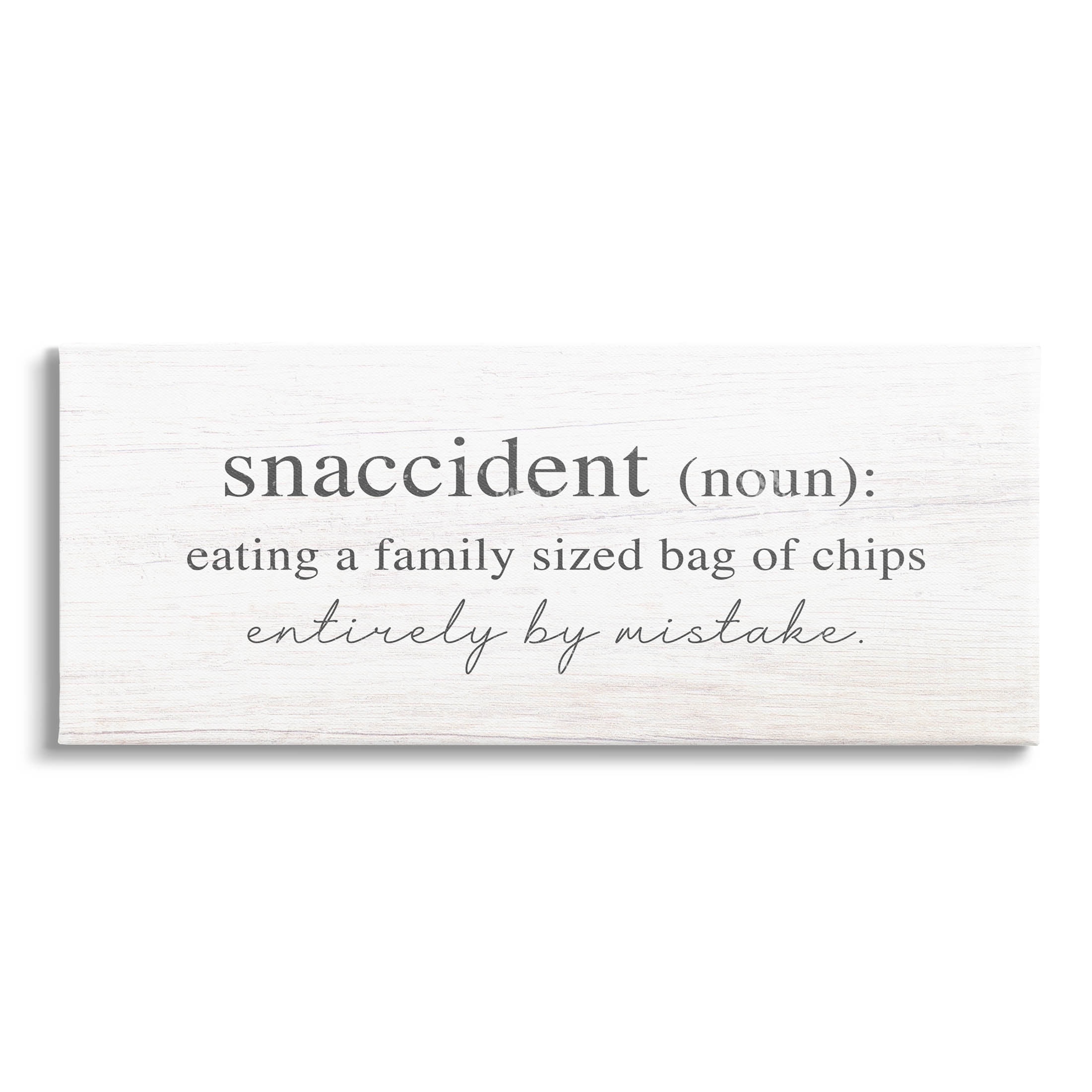 Stupell Industries Snaccident Definition Funny Kitchen Graphic Art Gallery Wrapped Canvas Print Wall Art, Design by Lil' Rue
