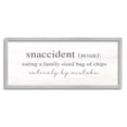 thumbnail image 1 of Stupell Industries Snaccident Definition Funny Kitchen Graphic Art Gray Framed Art Print Wall Art, Design by Lil' Rue, 1 of 8