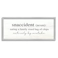 thumbnail image 1 of Stupell Industries Snaccident Definition Funny Kitchen Graphic Art Gray Framed Art Print Wall Art, Design by Lil' Rue, 1 of 7