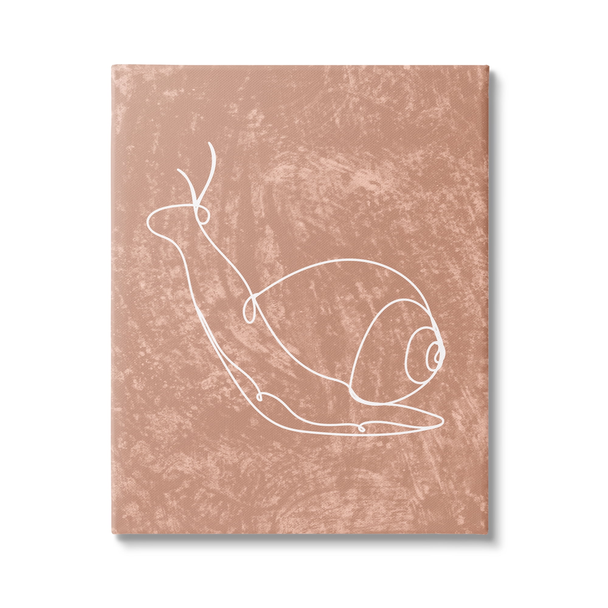 Stupell Industries Snail Line Drawing Animals & Insects Painting Gallery Wrapped Canvas Art Print Wall Art, 36 x 48