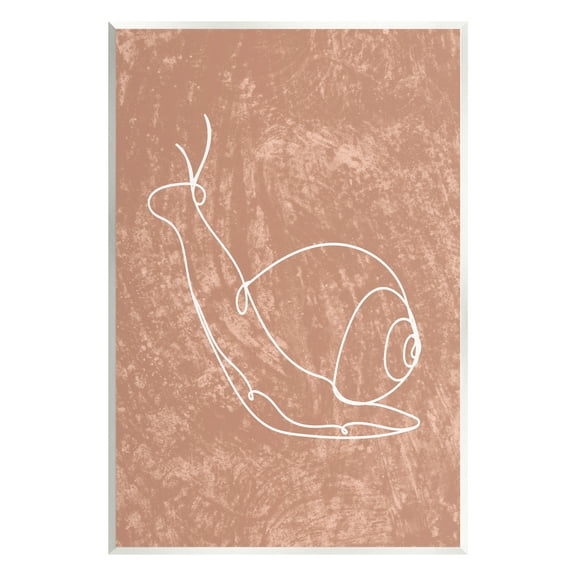 Stupell Industries Snail Line Drawing Animals & Insects Painting Unframed Art Print Wall Art, 10 x 15
