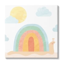 Stupell Industries Snail Striped Rainbow Shell Animals & Insects Painting Gallery Wrapped Canvas Print Wall Art