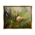 thumbnail image 1 of Stupell Industries Snail on Greenery Painting Animals & Insects Painting Gold Floater Framed Canvas Art Print Wall Art, 31 x 25, 1 of 10