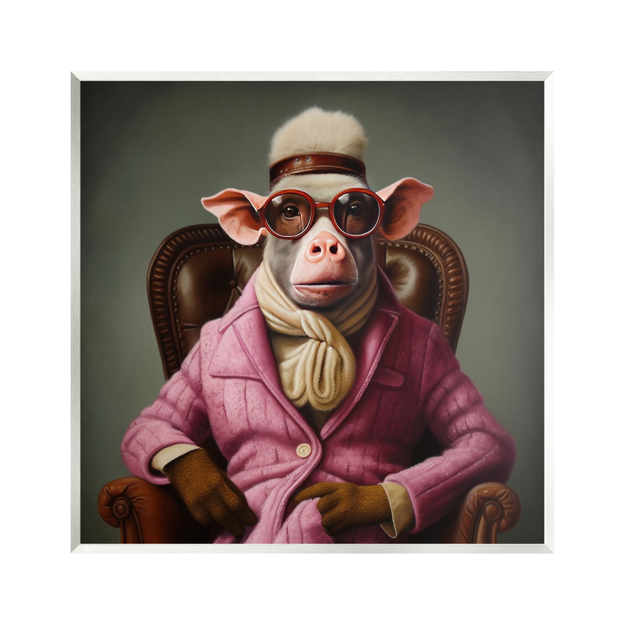 Stupell Industries Snazzy Animal Fashion Animals & Insects Painting Unframed Art Print Wall Art, 12 x 12