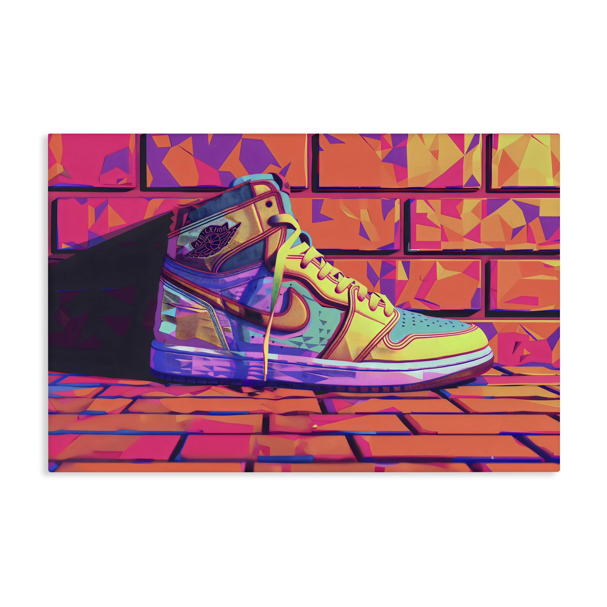 Stupell Industries Sneaker with Vibrant Geometric Hues Canvas Wall Art, design by Creative Studio