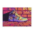 thumbnail image 1 of Stupell Industries Modern Sneaker with Vibrant Geometric Hues Canvas Art, 36 x 24, by Creative Studio, 1 of 8