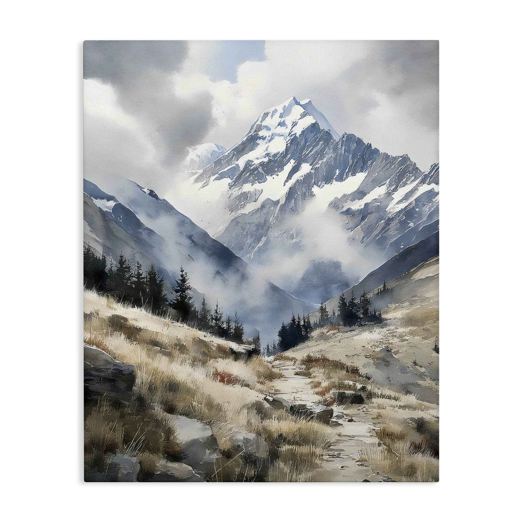 Stupell Industries Snow Caps Mountain Peaks Canvas Wall Art, design by Franklyn Gregory