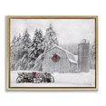 thumbnail image 1 of Stupell Industries Farmhouse Snow Covered Farmland Gold Floating Frame Canvas Art, 31 x 25, by Lori Deiter, 1 of 8