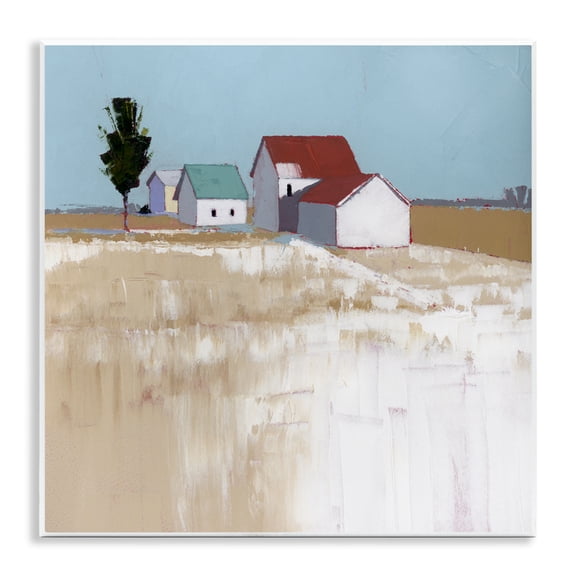 Stupell Industries Snow On The Roof Farmhouse Wall Plaque Art design by Ruth LaGue, 12 x 12